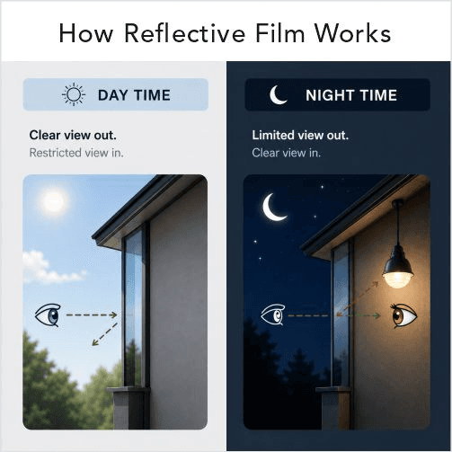 WTC Solar Silver 20 INT applied to glass (illustrative)